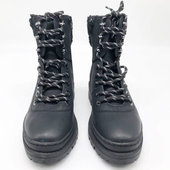 STEVE MADDEN Keystone Faux Fur Trim Lace-Up Boot - Picture 3 of 8